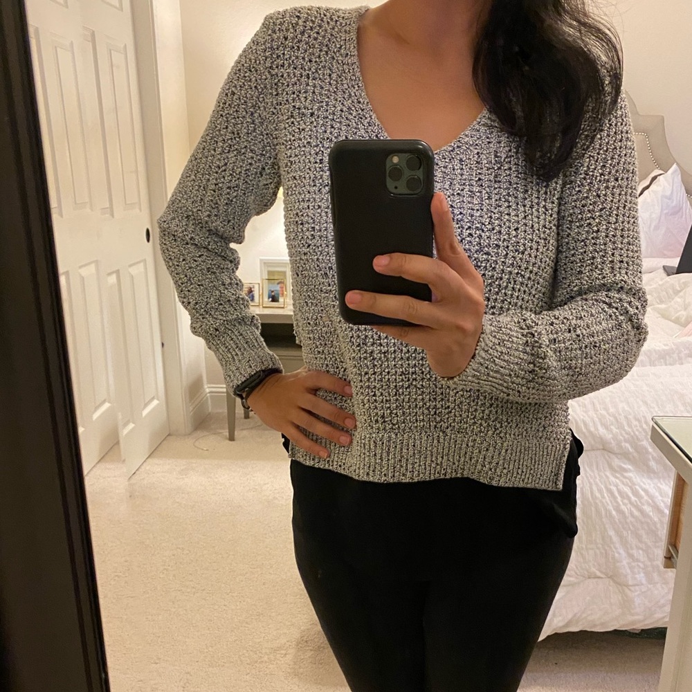 Black and white sweater